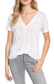 Rails Cara V-Neck Slub Knit Tee at Nordstrom